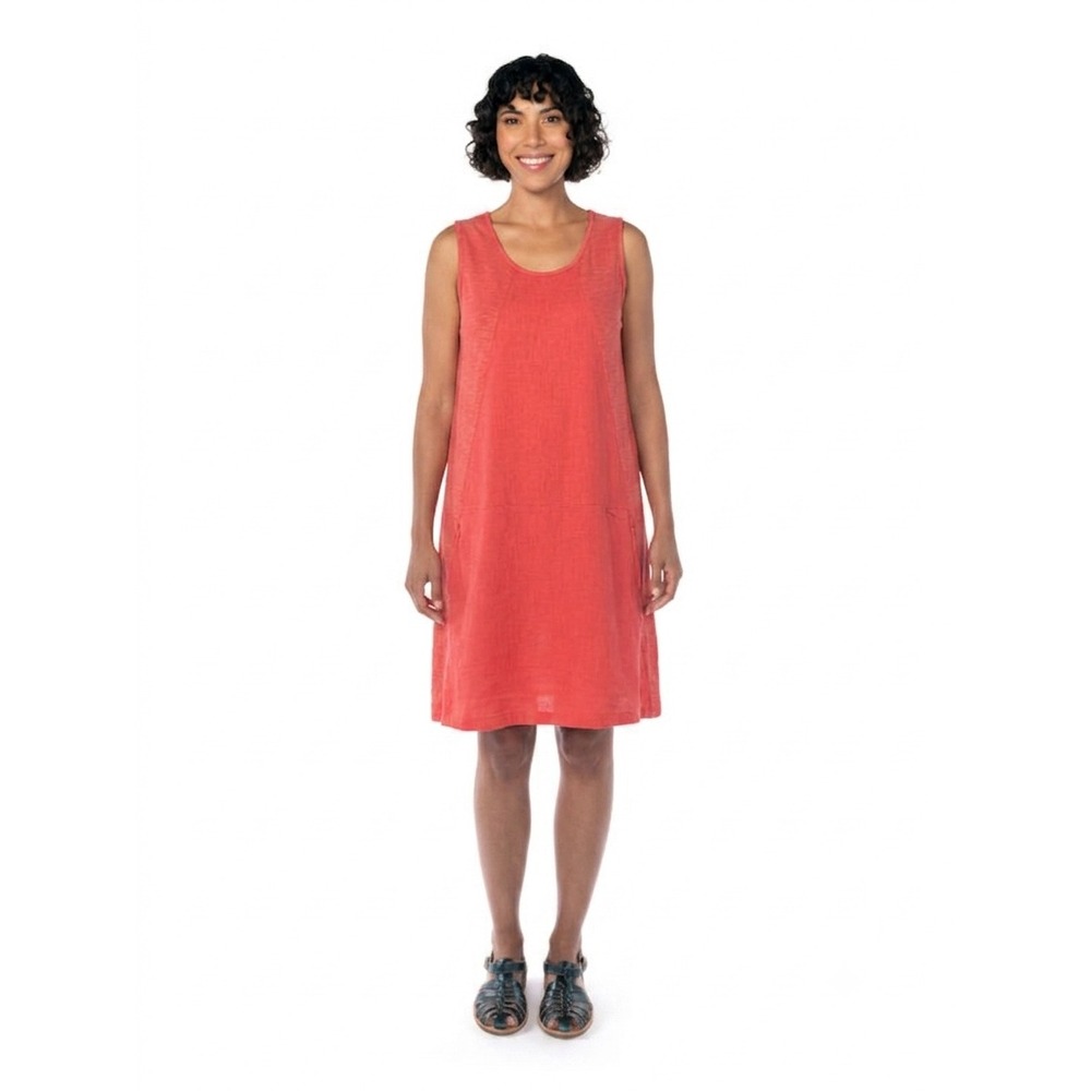 Cut Loose Linen Cotton Midi Dress Women S Pink Sleeveless Boho Lagenlook Artisan